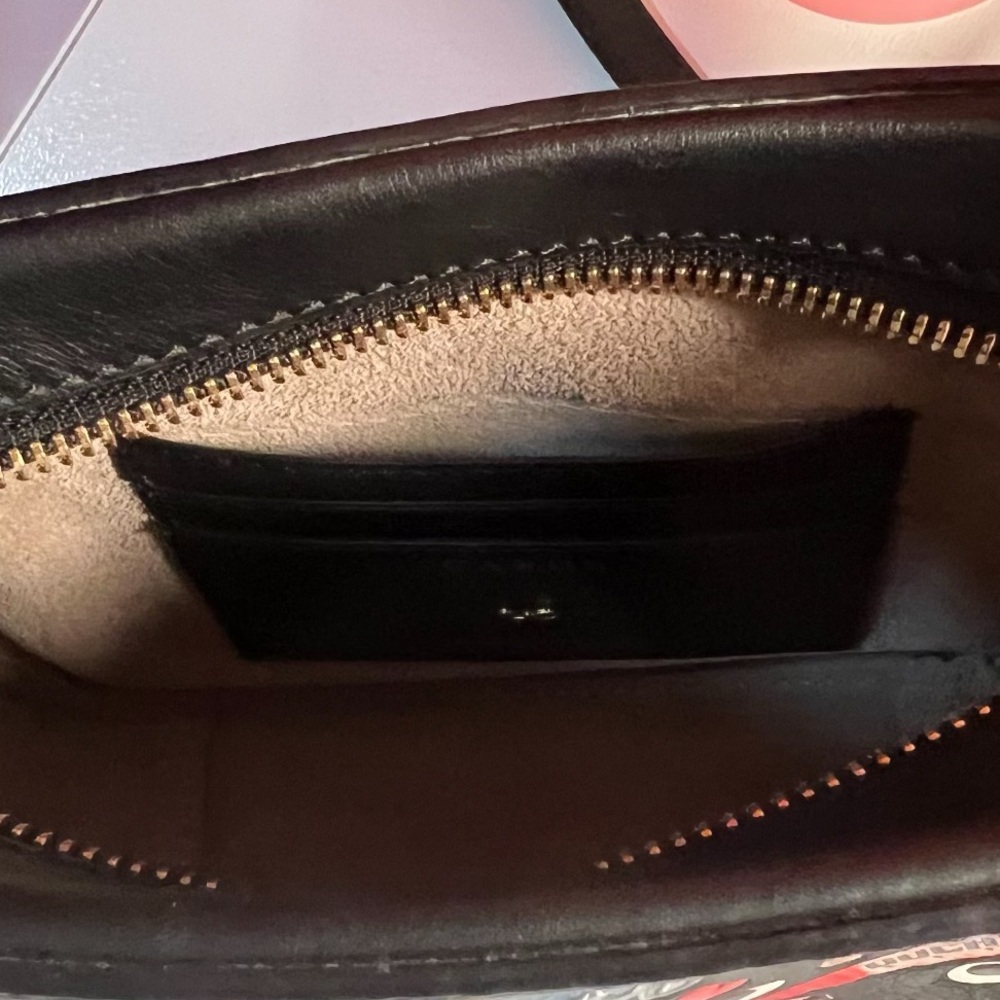Anya Hindmarch Black Leather Crossbody Bag with Gold Accents - Picture 3 of 3